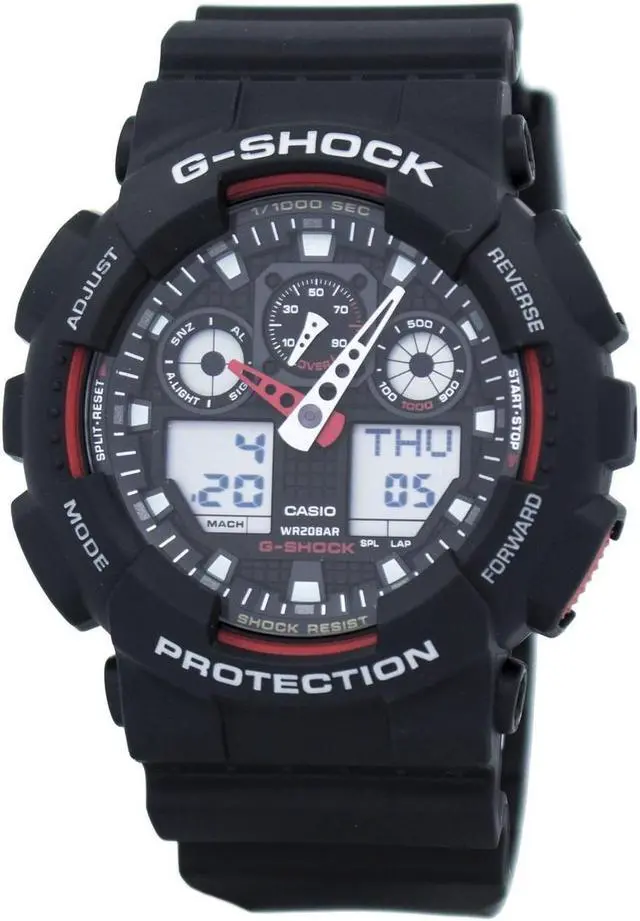Alt view image 2 of 11 - Casio GA100-1A4 Men's G-Shock Anti-Magnetic X-Large G Watch