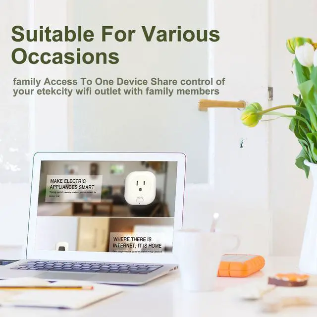 Alt view image 5 of 5 - MOPS WiFi Smart Plug Mini Socket Smart Switch Remote Control Outlet with Timing Function 10A Max