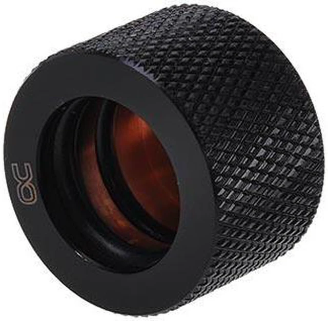 Main image of Alphacool HT 16mm HardTube compression fitting G1/4 for plexi- brass tubes (rigid or hard tubes) - knurled - deep black