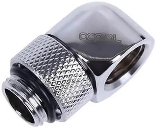 Alt view image 2 of 4 - Alphacool G1/4" HF 90 Degree Rotary Fitting - Chrome (17216)