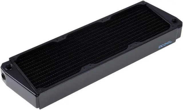 Alt view image 3 of 5 - Alphacool NexXxos XT45 Full Copper X-Flow Radiator 360, 120mm x 3, Triple Fan, Black