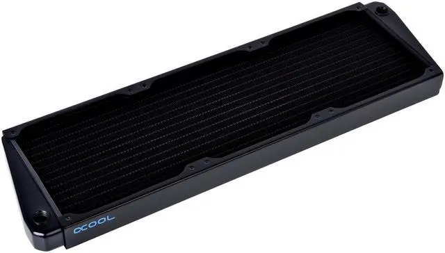 Alt view image 7 of 12 - Alphacool NexXxos ST30 Full Copper X-Flow Radiator 420, 140mm x 3, Triple Fan, Black
