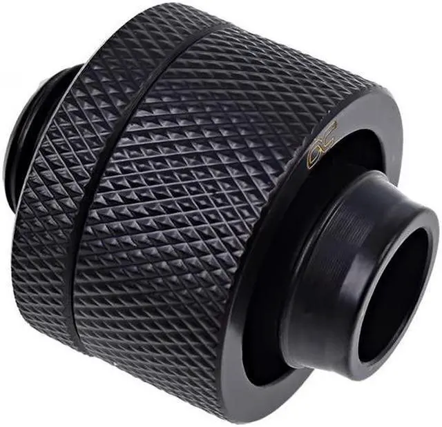 Main image of Alphacool Eiszapfen G1/4" to 13mm ID, 19mm OD Compression Fitting for Soft Tubing, Deep Black