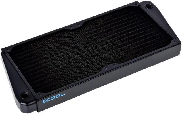Alt view image 7 of 9 - Alphacool NexXxos ST30 Full Copper X-Flow Radiator 280, 140mm x 2, Dual Fan, Black