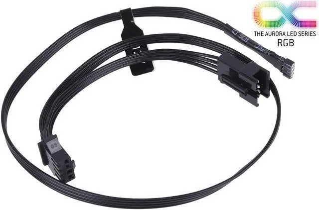 Main image of Alphacool RGB 4pol LED adapter cable for Mainboards 50cm - black