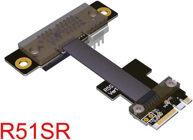 Alt view image 4 of 6 - PCIe x1 to M.2 Key A+E Adapter Cable, R51S