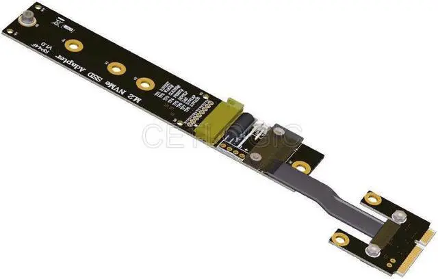 Alt view image 2 of 2 - mPCIe mini PCIe to M.2 Key M Adapter Cable 15cm, R64SF
