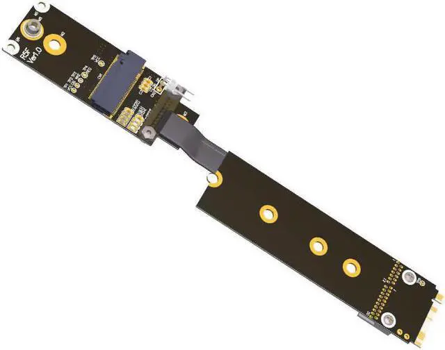 Alt view image 2 of 2 - NGFF M.2 Key-M to Key A+E Adapter Cable 15cm for Wireless WiFi Card, R45SF