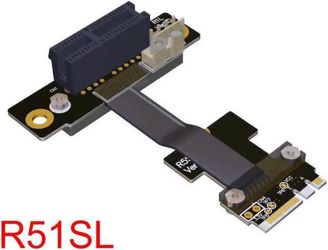 Alt view image 3 of 6 - PCIe x1 to M.2 Key A+E Adapter Cable, R51S