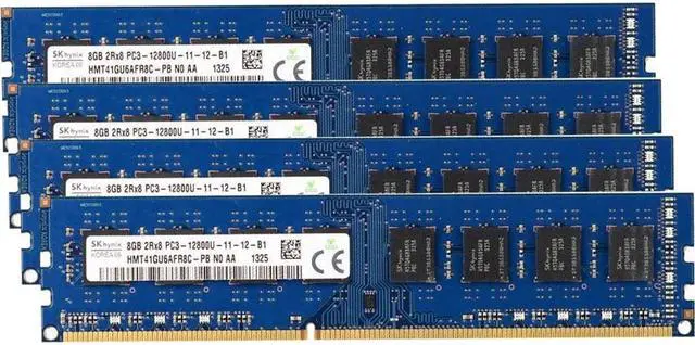 Alt view image 3 of 4 - Hynix 16GB 2x8GB PC3-12800 1600Mhz 240pin 12800U DDR3 Desktop Memory Ram NON-ECC