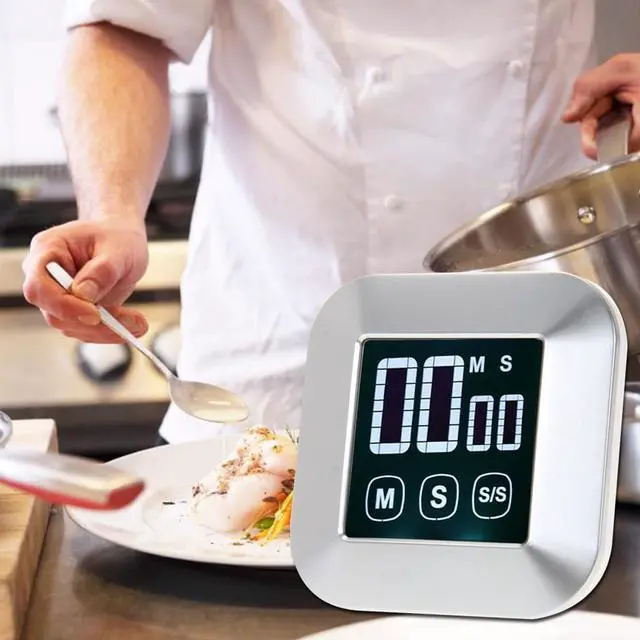 Alt view image 3 of 5 - LCD Digital Touch Screen Kitchen Timer With Backlight Cooking Tools Digital Timer Kitchen Gadgets Cooking Tools With Alarm Clock