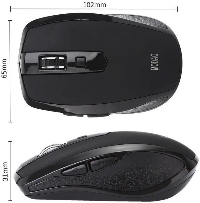 Alt view image 4 of 6 - MODAO 2.4GHZ Type C Wireless Mouse USB C Mice for Macbook/ Pro USB C Devices Ergonomics Optical Mouse Wireless Optical Mouse