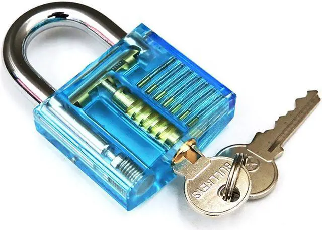 Main image of 1pc Transparent Visible Pick Cutaway Practice Padlock Lock With Broken Key Removing Hooks Lock Extractor Set Locksmith Tool