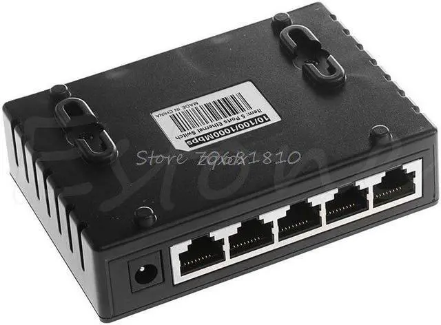 Alt view image 2 of 3 - 5 Port RJ-45 10/100/1000 Ethernet Network Switch Auto-MDI/MDIX Hub DC 5V Whosale&Dropship