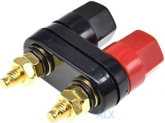 Main image of Dual Banana plugs Couple Terminal blocks Red Black Connector 4mm jack audio Amplifier Terminal Binding Post Speaker Plug socket