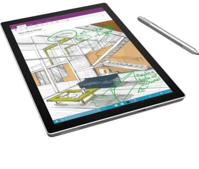 Alt view image 6 of 6 - Microsoft Surface Pro 4 Tablet PC - 12.3" - PixelSense - Wireless LAN - Intel Core i5 i5-6300U Dual-core (2 Core) 2.40 GHz - Silver - 4 GB RAM - 128 GB SSD - Windows 10 Pro - Slate - 2736 x 1824 ...