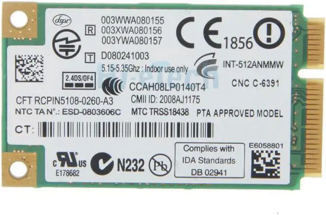 Main image of Hot Laptop WiFi Link 5100 512AN_MMW Wireless Wifi Network Card P/N 43Y6493