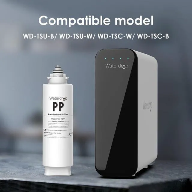 Alt view image 2 of 5 - Waterdrop TSPP Under Sink Sediment Water Filter, Replacement TSU-W 3-Stage Ultra-Filtration Under Sink Water Filter System, 1 Pack