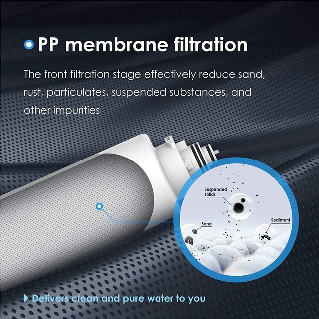 Alt view image 4 of 5 - Waterdrop TSPP Under Sink Sediment Water Filter, Replacement TSU-W 3-Stage Ultra-Filtration Under Sink Water Filter System, 1 Pack