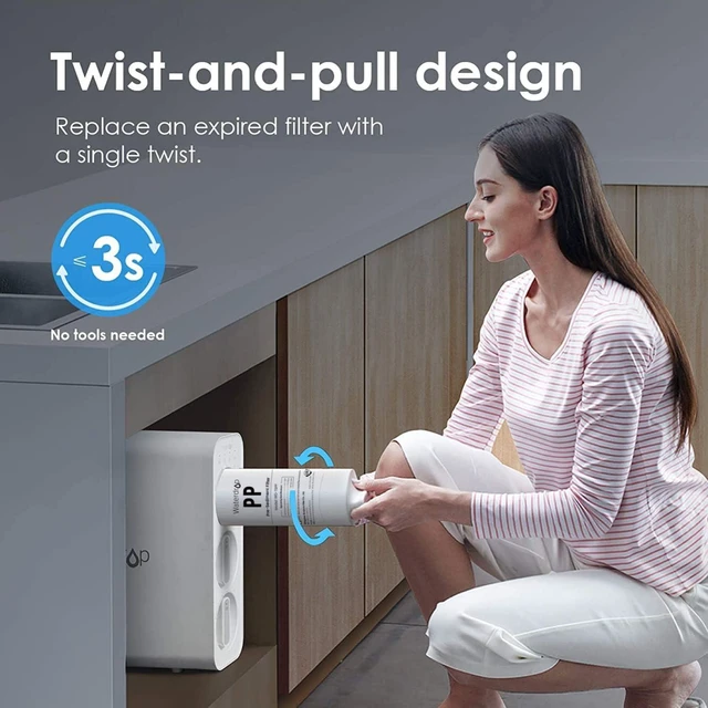 Alt view image 5 of 5 - Waterdrop TSPP Under Sink Sediment Water Filter, Replacement TSU-W 3-Stage Ultra-Filtration Under Sink Water Filter System, 1 Pack