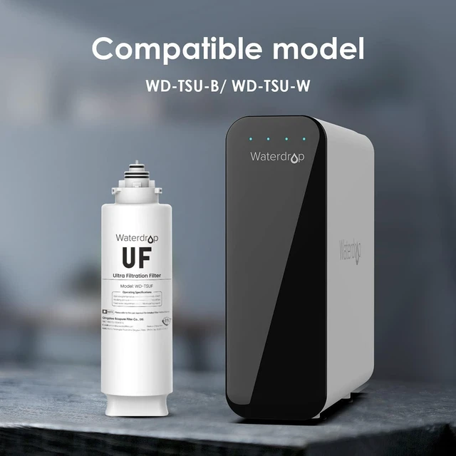 Alt view image 2 of 5 - Waterdrop TSUF Ultra-Filtration Under Sink Water Filter, Replacement for Waterdrop TSU-W 3-Stage Ultra-Filtration Under Sink Water Filter System, 0.01 Micron, 4000 Gallons High Capacity, 1 Pack