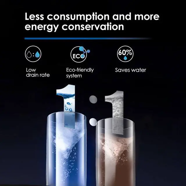 Alt view image 5 of 7 - Waterdrop 400 GPD 5 Stage RO Reverse Osmosis Water Filtration System, Tankless, 1:1 Pure to Drain, FCC Listed, USA Tech, WD-G2-B, Black