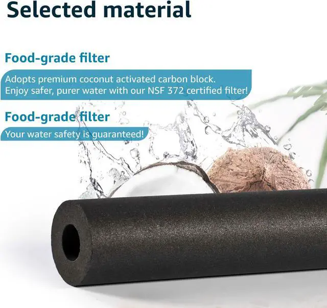 Alt view image 4 of 7 - Waterdrop DA29-00020B NSF 53&42 Certified Refrigerator Water Filter, Replacement for Samsung HAF-CIN/EXP, DA29-00020A/B, DA29-00020B-1, RF263BEAESR, RF28HMEDBSR, RS25J500DSR, RF4287HARS, 2 Filters