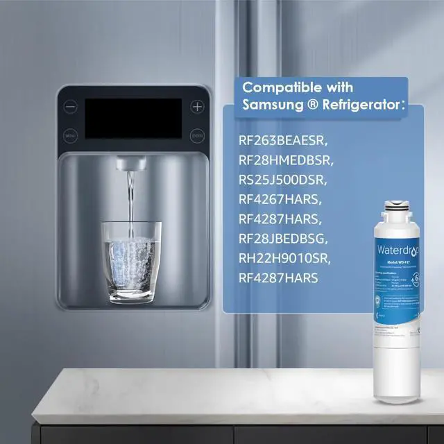 Alt view image 3 of 7 - 4 Pack Waterdrop DA29-00020B Replacement for Samsung DA29-00020B, HAF-CIN/EXP, 46-9101 Refrigerator Water Filter, Package may vary