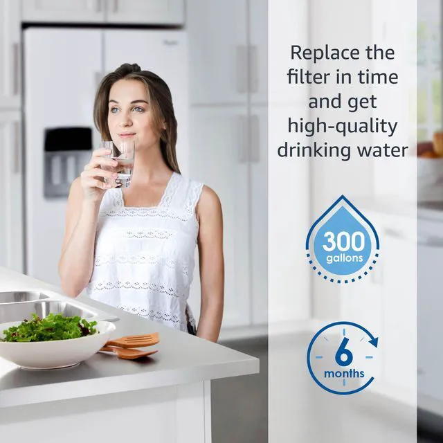 Alt view image 6 of 7 - Waterdrop MWF Replacement for GE® MWF SmartWater, MWFA, MWFP, GWF, GWFA, Kenmore 9991,46-9991, 469991 Refrigerator Water Filter, Package may vary