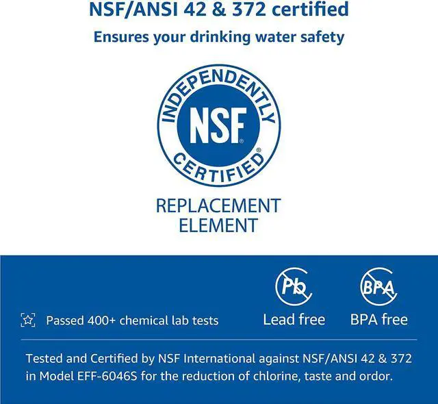 Alt view image 9 of 14 - Waterdrop LT1000PC ADQ747935 MDJ64844601 Refrigerator Water Filter, Replacement for LG® LT1000P®, ADQ74793501, ADQ74793502, Kenmore 46-9980, 9980, LFXC24796S, LSFXC2496D, NSF Certified, Pack of 1