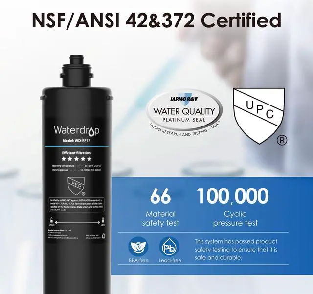 Alt view image 3 of 5 - Waterdrop 17UA Under Sink Water Filter System, Main Faucet Under Counter Water Filtration System, Reduce Lead, Chlorine, Bad Taste & Odor,  3 Years Ultra Long Lifetime, 0.5µm