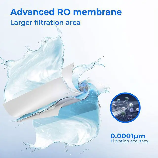 Alt view image 3 of 5 - Waterdrop WD-G2P600-RO Filter, Replacement for WD-G2P600-W Reverse Osmosis System, 2-year Lifetime, Reduce PFAS