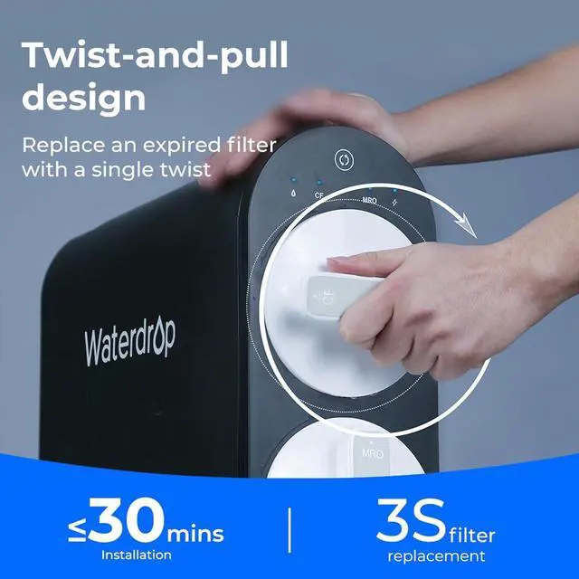 Alt view image 2 of 4 - Waterdrop WD-G2CF Filter, Replacement for WD-G2-W, WD-G2-B, WD-G2P600-W Reverse Osmosis System,12-Month Lifetime