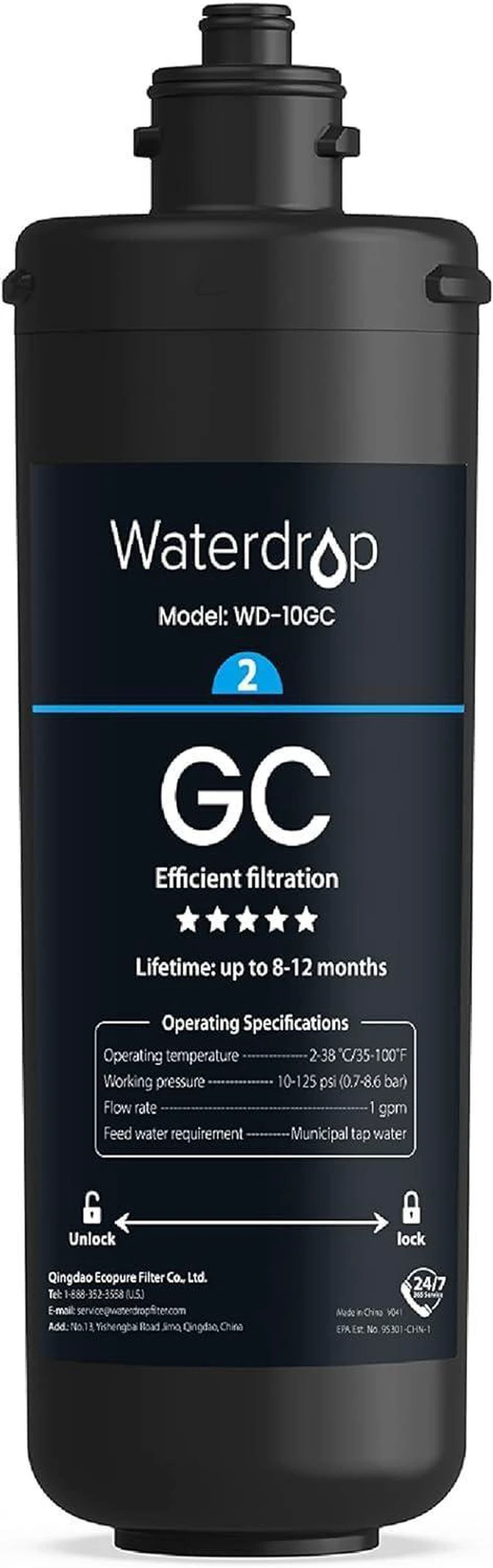 Main image of Waterdrop WD-10GC Under Sink Water Filter, Replacement for Waterdrop TSA & TSB & TSB CM 3-stage Under Sink Water Filter System