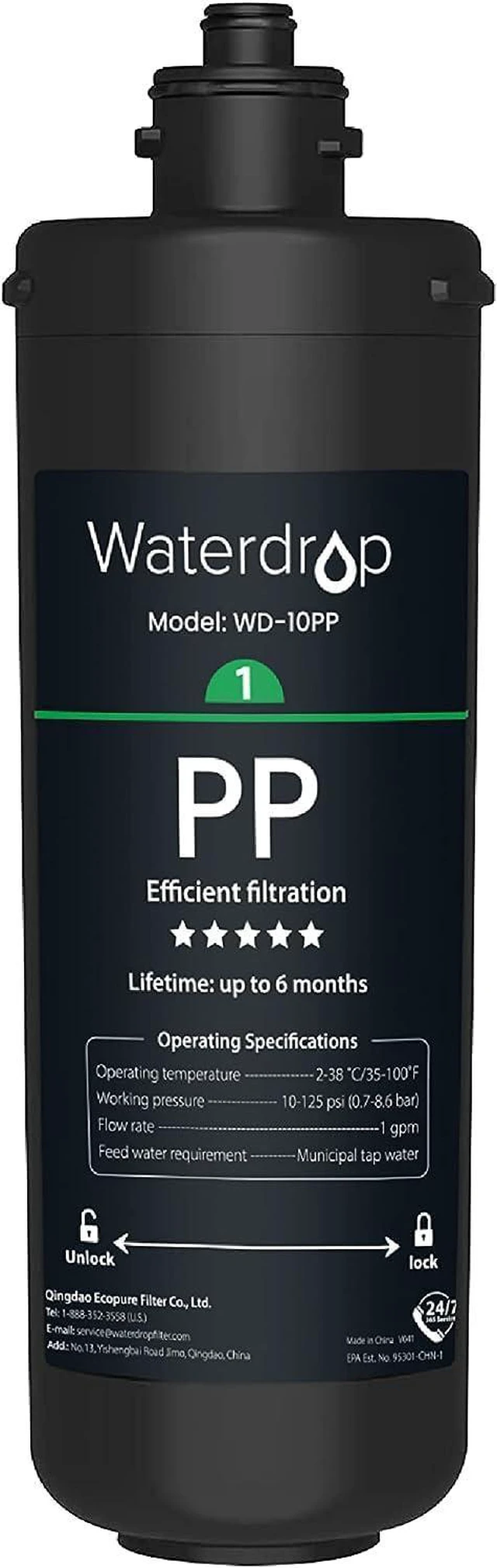 Main image of Waterdrop WD-10PP Under Sink Water Filter, Replacement for Waterdrop TSA & TSB &TSB-CM 3-stage Under Sink Water Filter System