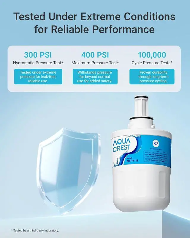 Alt view image 6 of 7 - AQUA CREST AQF-FF11B Refrigerator Water Filter, Replacement for Samsung® DA29-00003G, DA29-00003B, DA29-00003A, Aqua-Pure Plus, HAFCU1, RFG237AARS, RS22HDHPNSR, RSG257AARS, WSS-1, 3 Pack