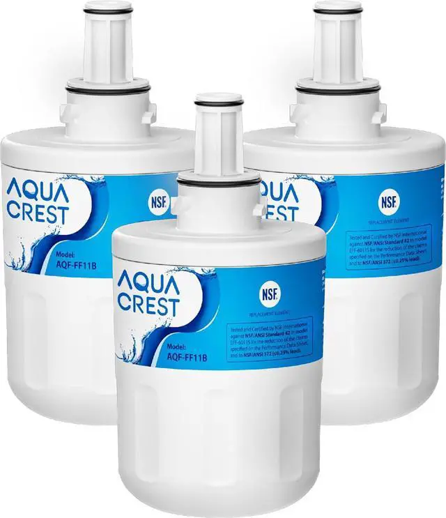 Main image of AQUA CREST AQF-FF11B Refrigerator Water Filter, Replacement for Samsung® DA29-00003G, DA29-00003B, DA29-00003A, Aqua-Pure Plus, HAFCU1, RFG237AARS, RS22HDHPNSR, RSG257AARS, WSS-1, 3 Pack