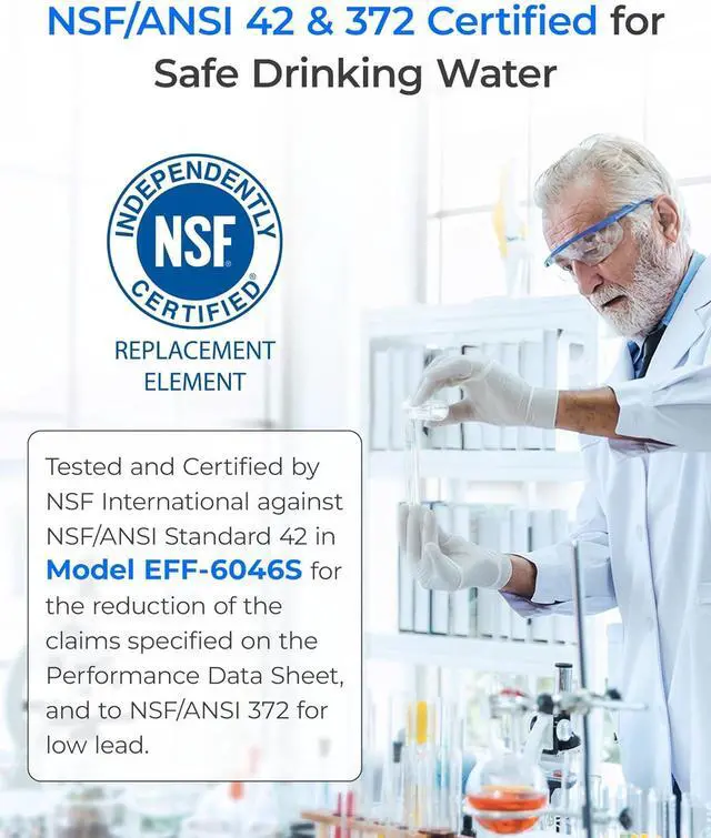 Alt view image 5 of 7 - Waterdrop LT1000PC ADQ747935 Refrigerator Water Filter and Air Filter, Replacement for LG® LT1000P®, LMXS28626S, LFXS26973S, LFXS26596S, LFXS28596S, ADQ74793501, ADQ74793502 and LT120F®