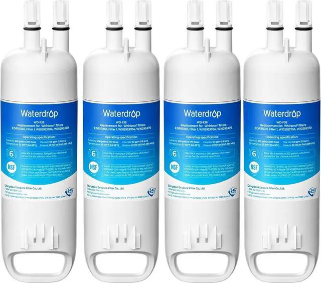Main image of Waterdrop EDR1RXD1 Replacement for Everydrop® Filter 1,W10295370A, EDR1RXD1B, P8RFWB2L, P4RFWB, Kenmore® 46-9081, 46-9930, WD-F38 Refrigerator Water Filter 4