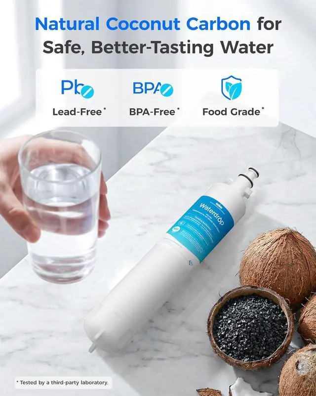 Alt view image 6 of 7 - Waterdrop WD-F19C Replacement for GE® RPWFE®, RPWF (Built-in CHIP) Refrigerator Water Filter, Compatible with GFE28GYNFS, GFE28GELDS, PFE28KELDS, PFE28KYNFS, GFD28GELDS, PWE23KELDS