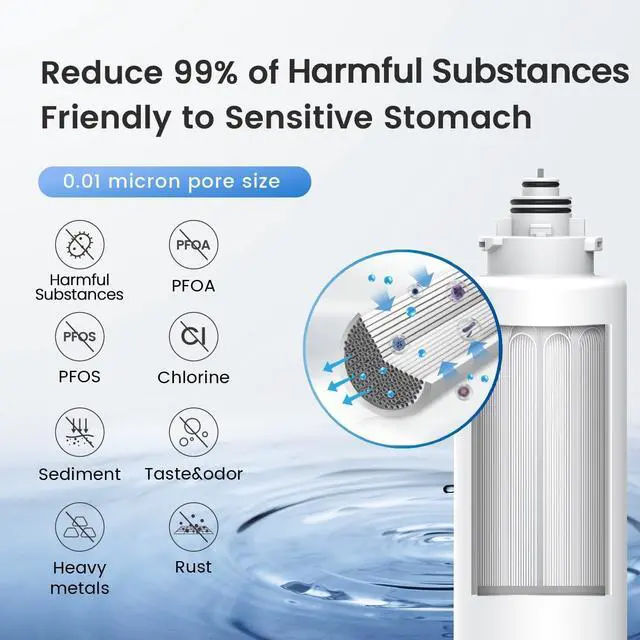 Alt view image 4 of 7 - Waterdrop TSU 0.01 Micron Ultra Filtration Under Sink Water Filter System, 3-Stage Tankless Under Sink Water Filtration System with Faucet, Refurbished