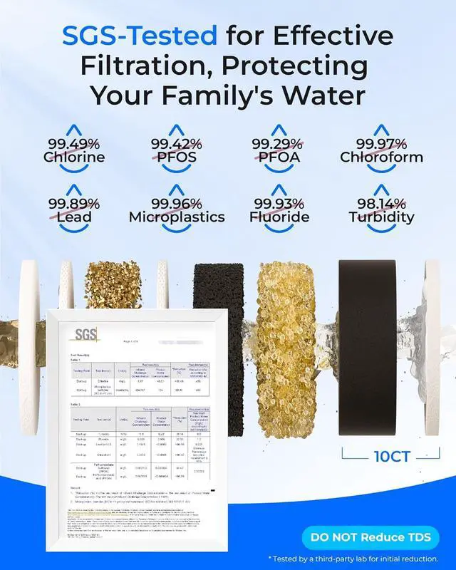 Alt view image 4 of 7 - Waterdrop TSA 8 Layer Under Sink Water Filter System, Under Sink Water Filtration System, Reduces PFAS, PFOA/PFOS, Refurbished