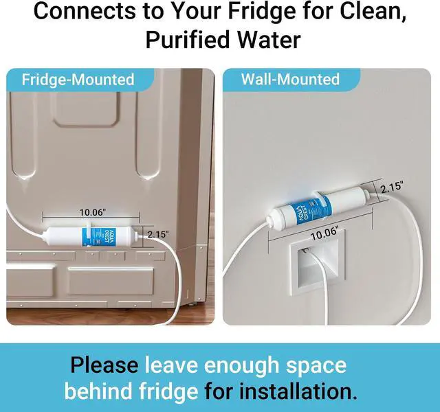 Alt view image 4 of 7 - AQUA CREST INL 5 Years Inline Water Filter for Ice Maker with 1/4-Inch Direct Connect Fittings, Idea for Ice Maker, Refrigerator, RV, Inline Refrigerator Water Filter Reduces Chlorine, Taste& Odor