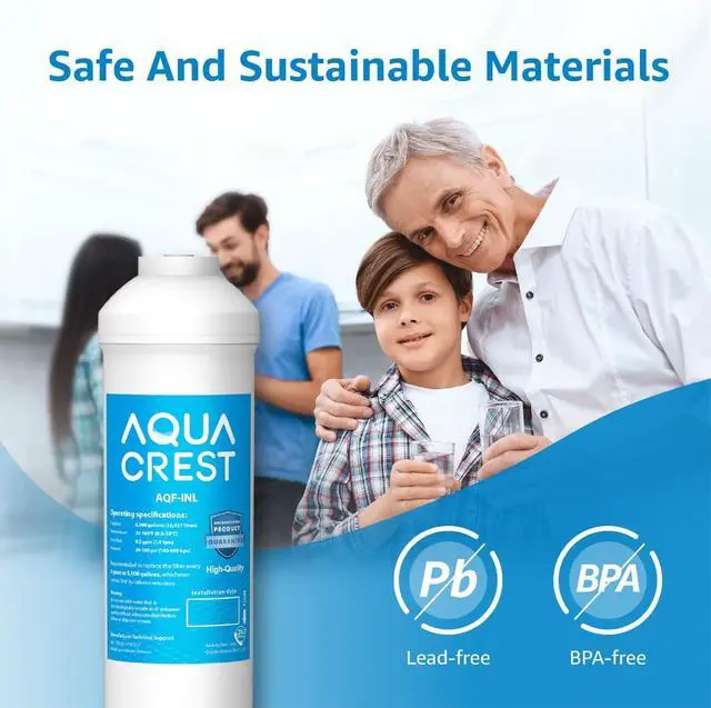 Alt view image 5 of 7 - AQUA CREST INL 5 Years Inline Water Filter for Ice Maker with 1/4-Inch Direct Connect Fittings, Idea for Ice Maker, Refrigerator, RV, Inline Refrigerator Water Filter Reduces Chlorine, Taste& Odor
