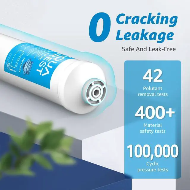 Alt view image 3 of 7 - AQUA CREST INL 5 Years Inline Water Filter for Ice Maker with 1/4-Inch Direct Connect Fittings, Idea for Ice Maker, Refrigerator, RV, Inline Refrigerator Water Filter Reduces Chlorine, Taste& Odor