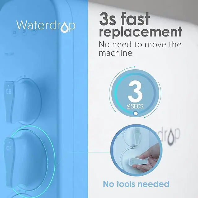 Alt view image 3 of 5 - Waterdrop WD-G3-N1CF Filter, 6-month Lifetime,Replacement for Reverse Osmosis System