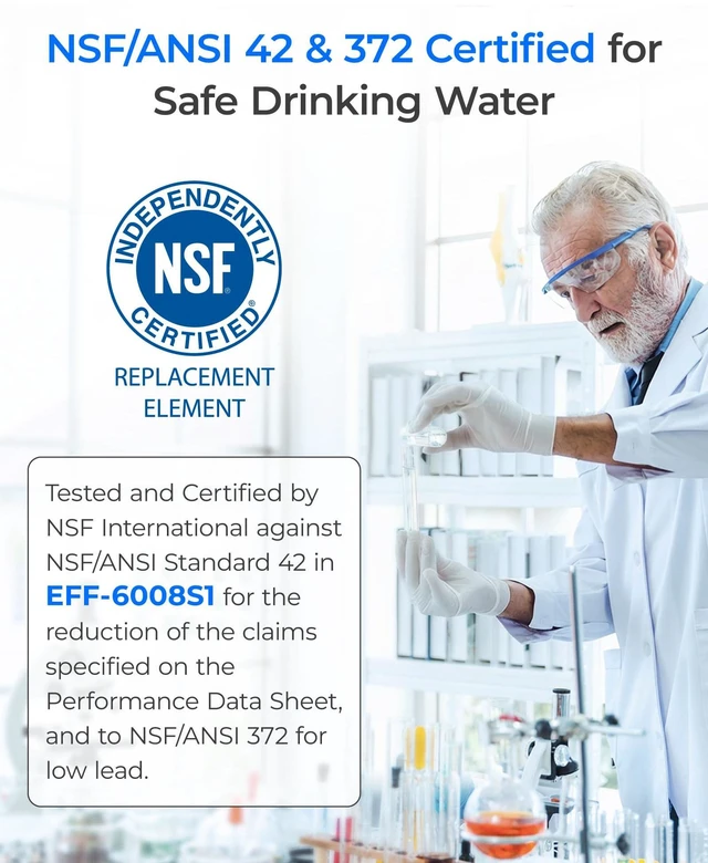 Alt view image 3 of 7 - Waterdrop EDR3RXD1 Replacement for Everydrop® Filter 3, 4396841, 4396710, Kenmore® 46-9083, 46-9030, WD-F08 Refrigerator Water Filter, 3 Filters