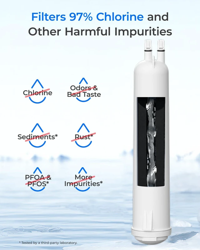 Alt view image 4 of 7 - Waterdrop EDR3RXD1 Replacement for Everydrop® Filter 3, 4396841, 4396710, Kenmore® 46-9083, 46-9030, WD-F08 Refrigerator Water Filter, 3 Filters