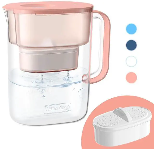 Main image of Waterdrop PT-07R Water Filter Pitcher, 10-Cup, NSF Certified, Pink,200-Gallon Long-Life Filter, Improves Coffee & Tea Taste, Reduces PFOA/PFOS and Chlorine