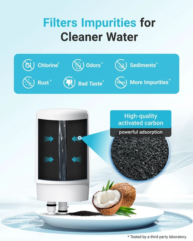 Alt view image 3 of 7 - AQUA CREST 7027W Filter Replacement for Brita® Filter Replacement, 2 Pack, Compatible with Brita® Faucet 36311 On Tap Water Filtration System, FR-200, FF-100, Brita® Filter Replacement